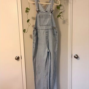 Light Wash Denim Overalls - Women